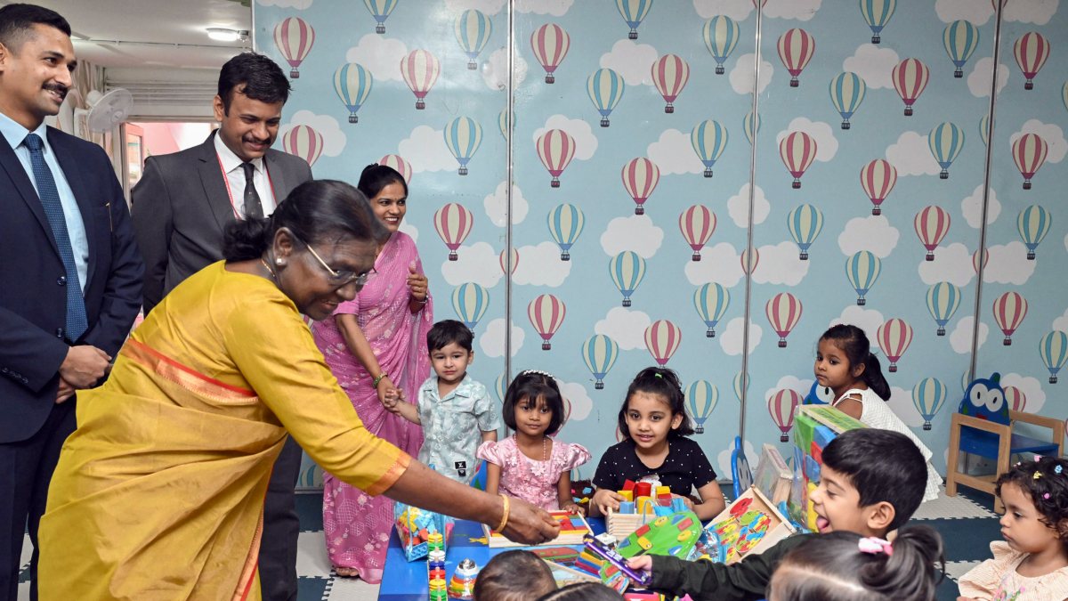 President Murmu marks four years with children at Bal Parisar