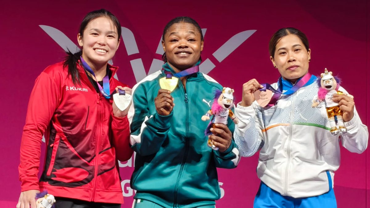 Bindyarani Devi wins bronze in women's 58kg weightlifting at CWG 2026