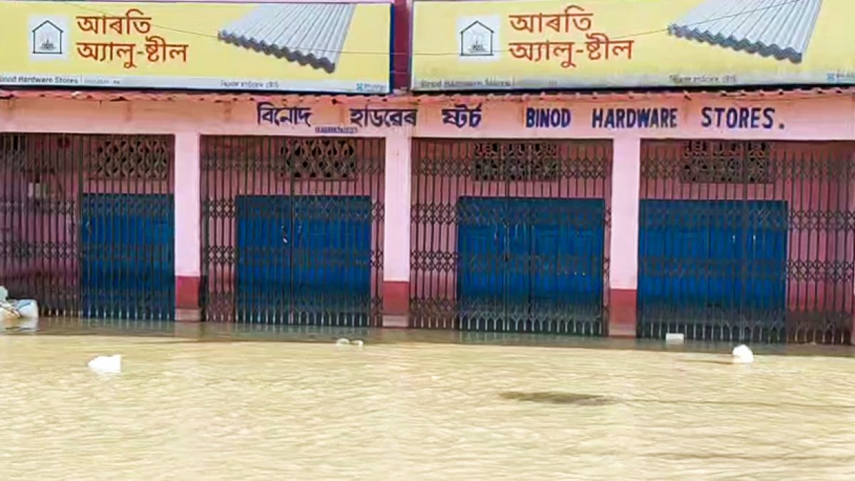 Floodwaters submerge Sivasagar town and villages in Assam