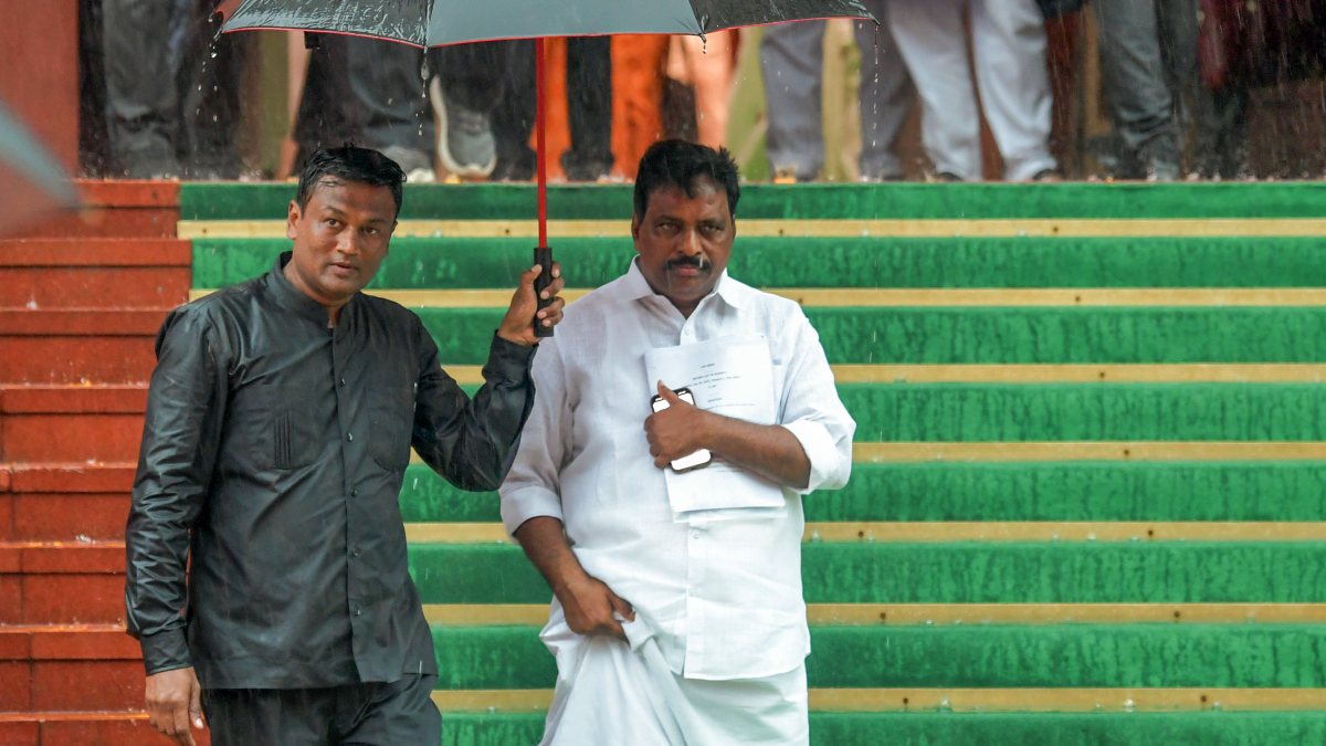 Congress MP Kodikunnil Suresh at Parliament for Monsoon Session