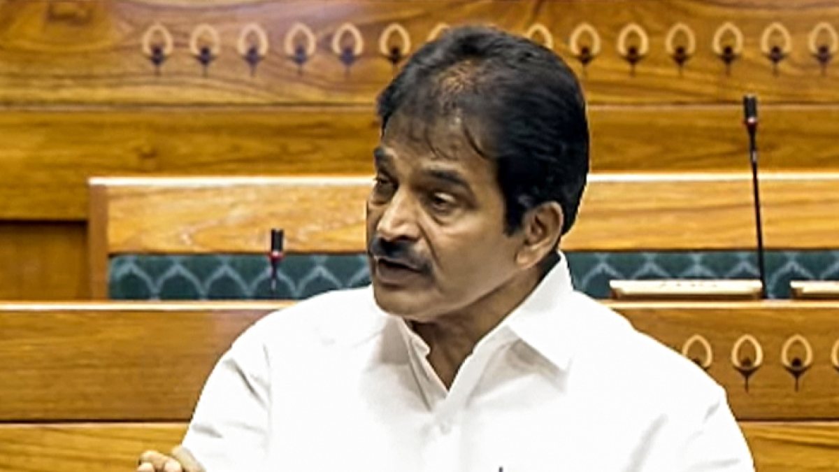 Congress MP KC Venugopal addresses Lok Sabha during Monsoon Session