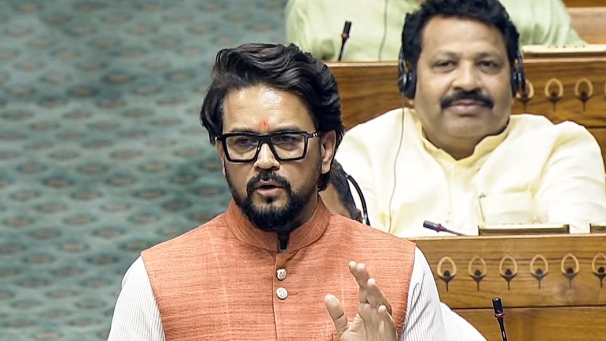 BJP MP Anurag Thakur speaks in Lok Sabha during Monsoon Session