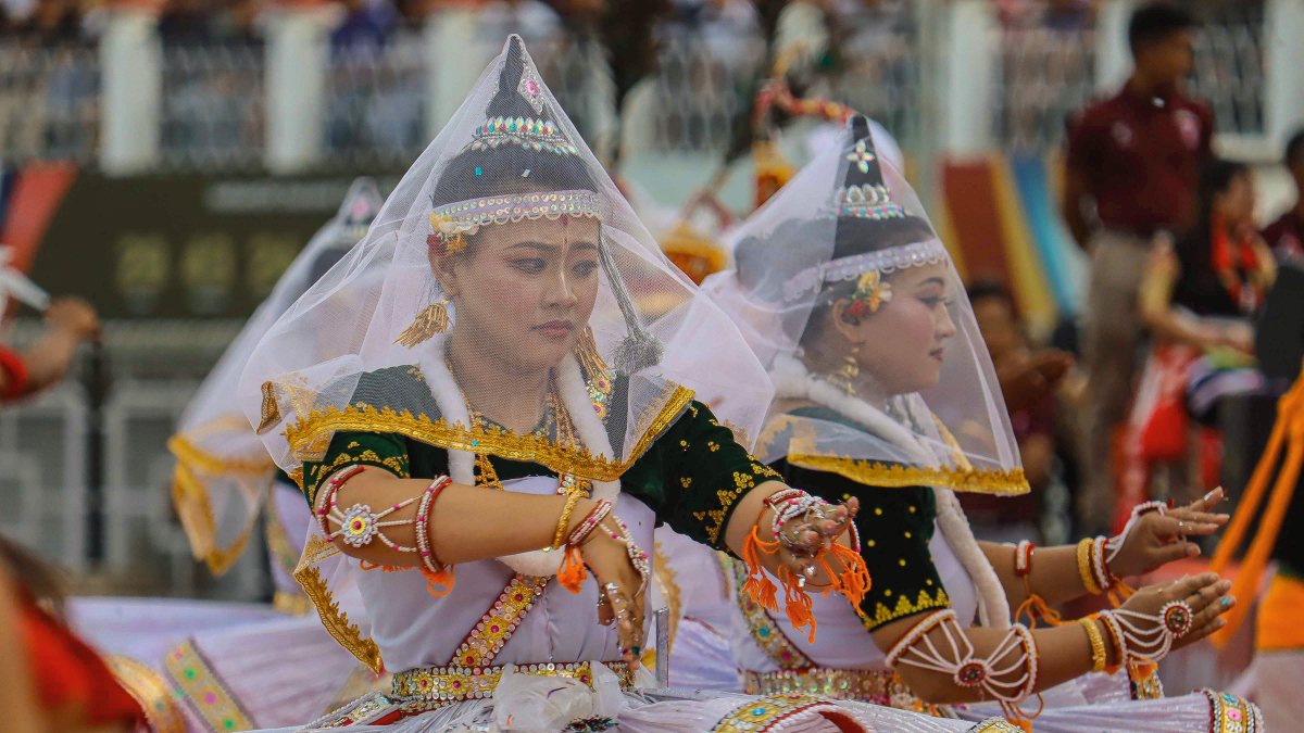 Artists perform at Durand Cup opening ceremony in Imphal