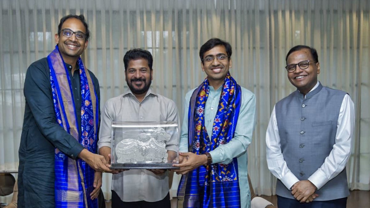 Telangana CM meets Skyroot Aerospace co-founders in Delhi