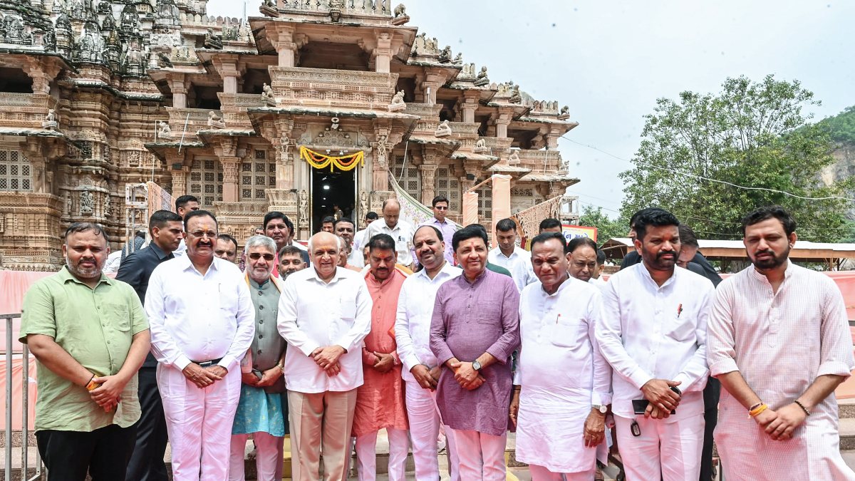 Gujarat CM Bhupendra Patel offers prayers at Shamlaji Temple on Guru Purnima