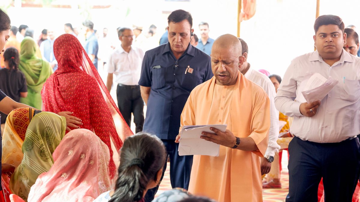 Yogi Adityanath listens to public grievances at Gorakhnath Mandir