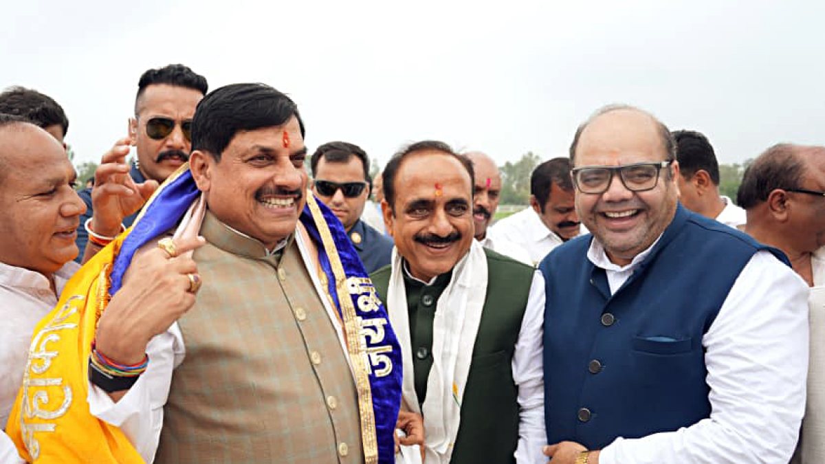 Mohan Yadav receives warm welcome in Ujjain