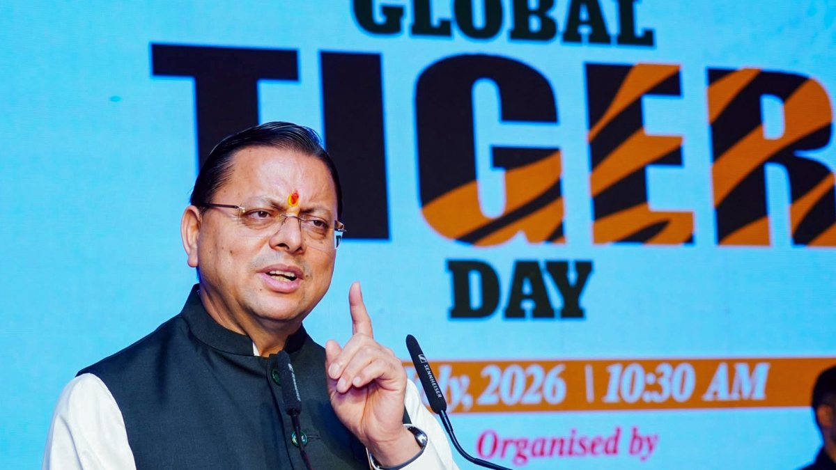 Uttarakhand CM Dhami addresses single-use plastic ban at World Tiger Day event