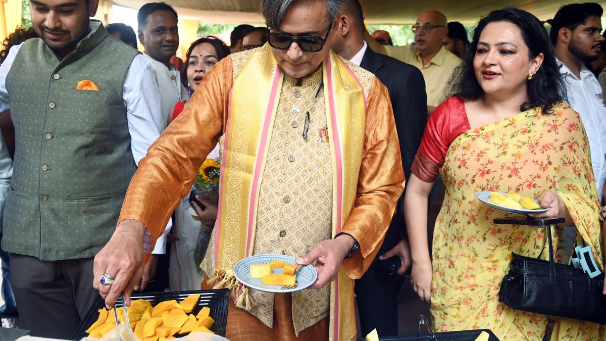Congress MP Shashi Tharoor hosts mango and chaat party in Delhi