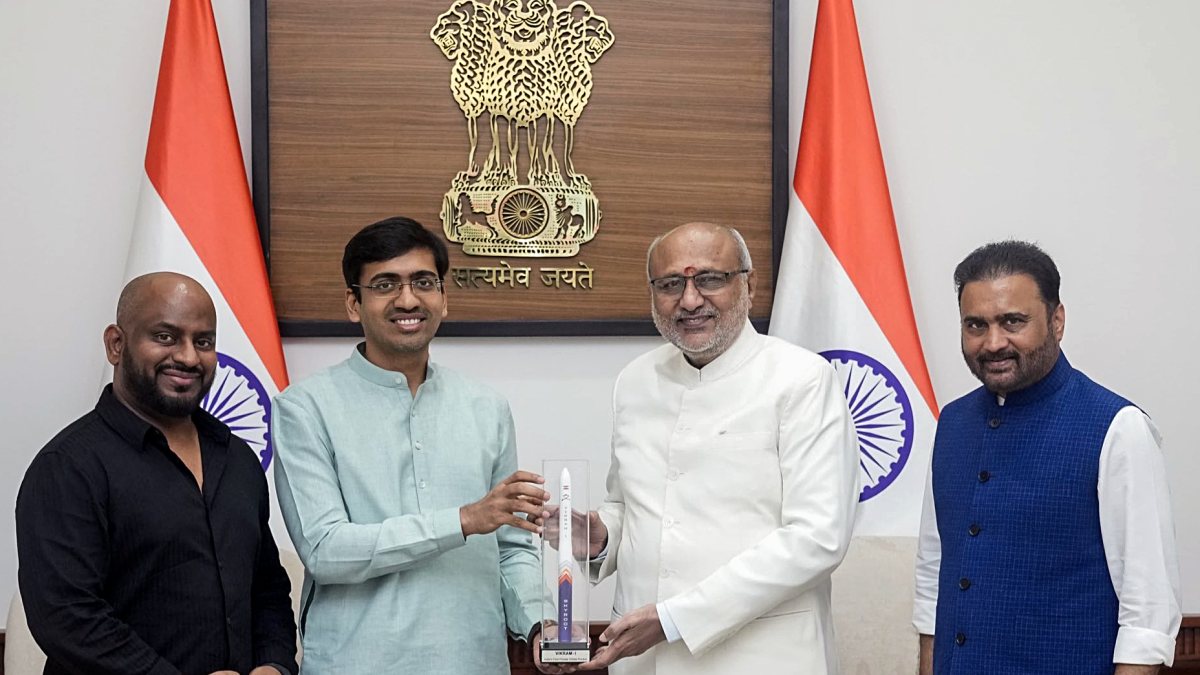 Skyroot Aerospace CEO meets Vice President Radhakrishnan