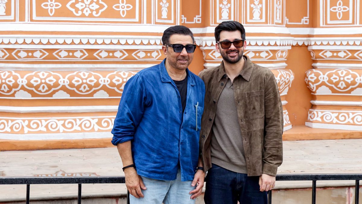 Sunny and Karan Deol promote Batwara 1947 at Jaipur's Hawa Mahal