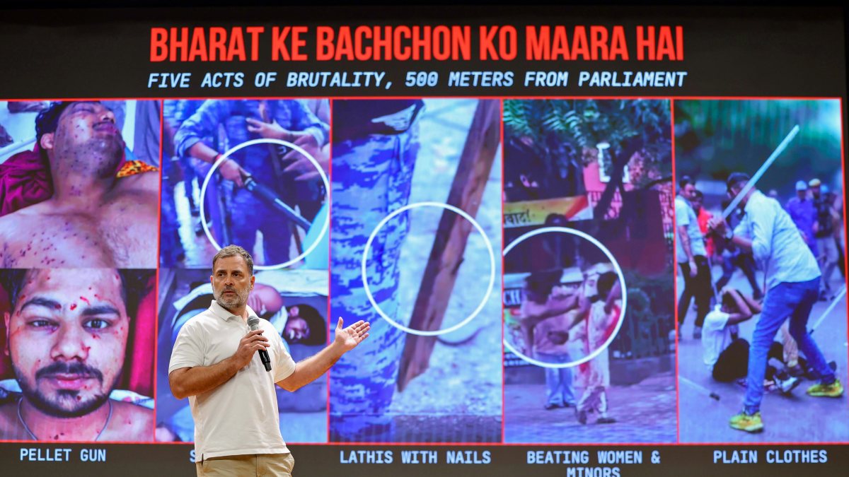 Rahul Gandhi slams security action on CJP protest marchers