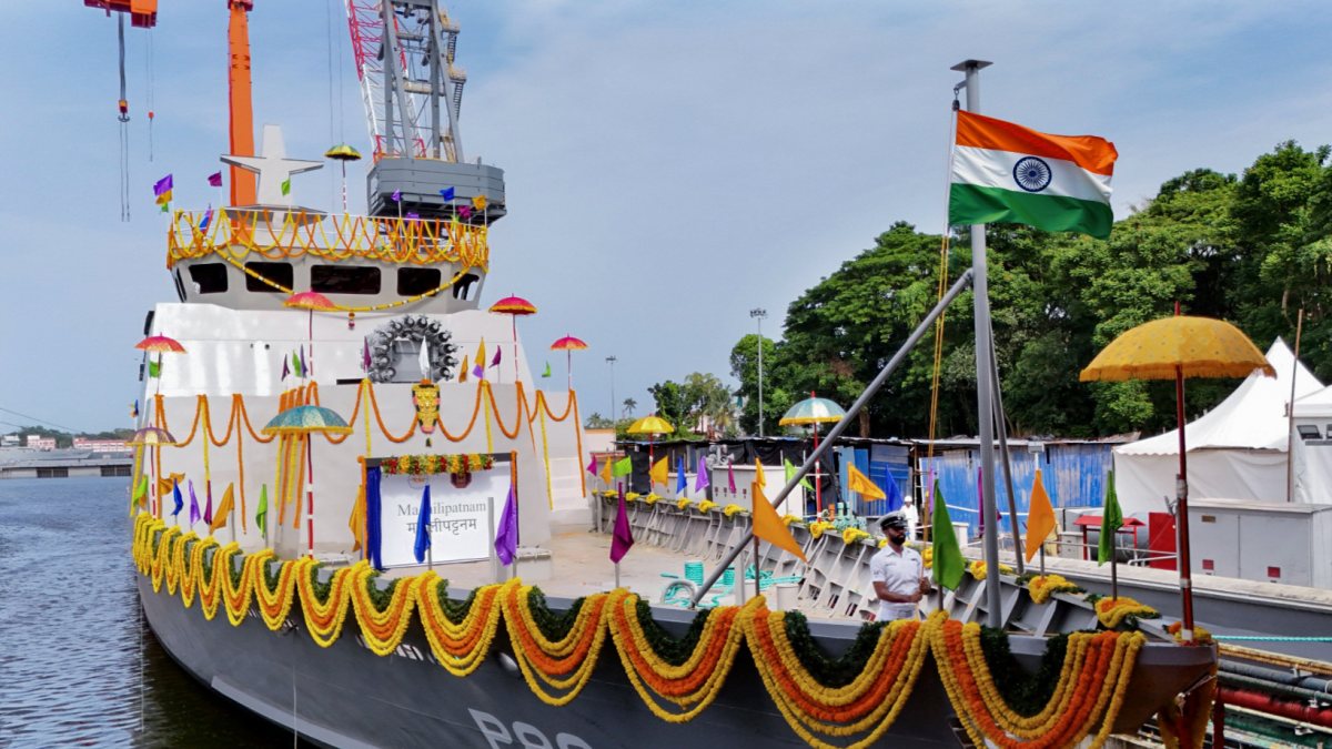 INS Machilipatnam launched by Cochin Shipyard in Kochi