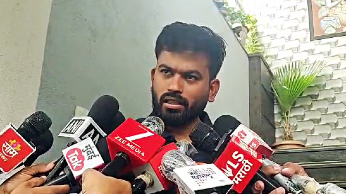 Cockroach Janata Party founder Abhijeet Dipke addresses media