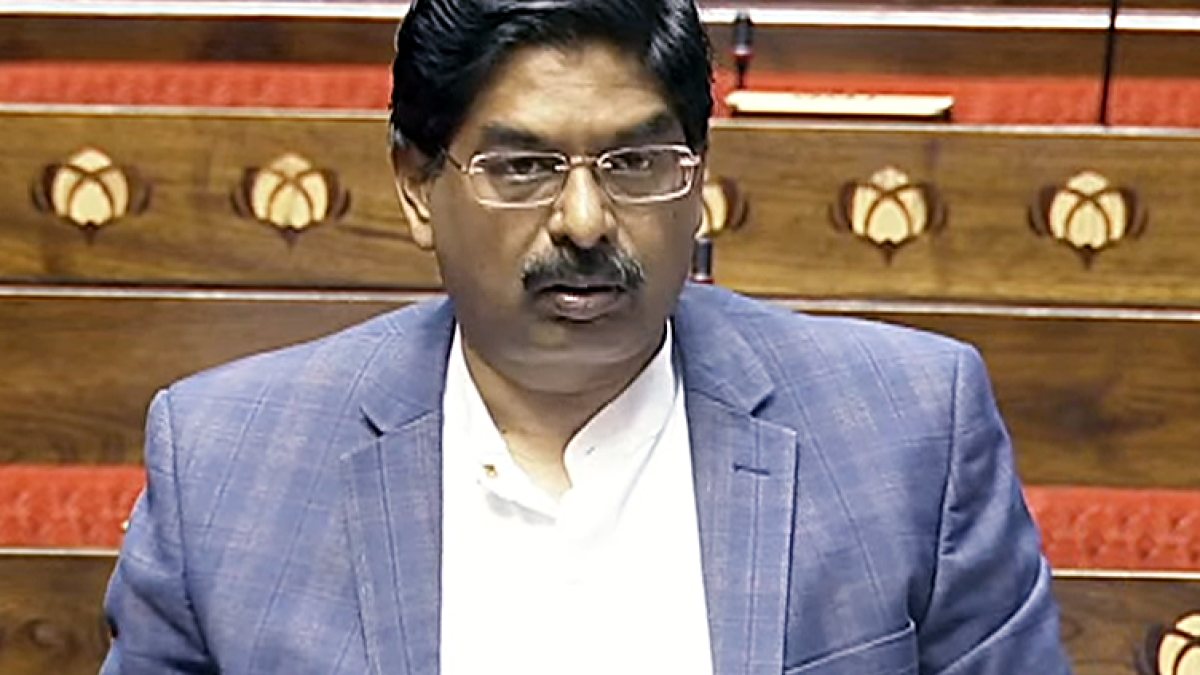 DMK MP P Wilson addresses Rajya Sabha during Monsoon Session