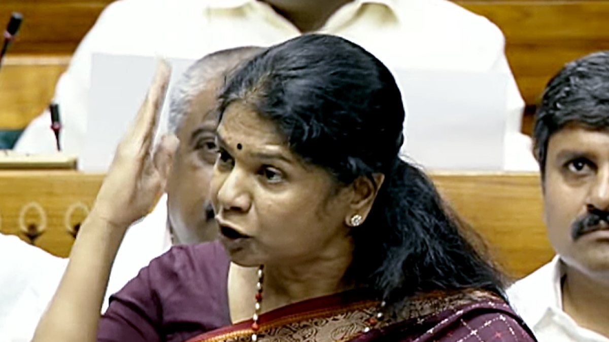 DMK MP Kanimozhi speaks in Lok Sabha during Monsoon Session