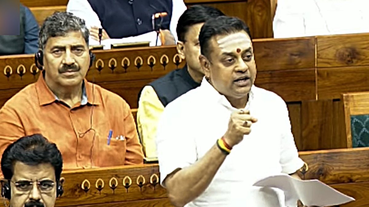 BJP MP Sambit Patra addresses Lok Sabha during Monsoon Session