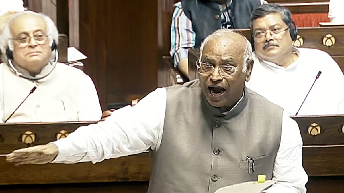 Kharge speaks in Rajya Sabha during Monsoon Session