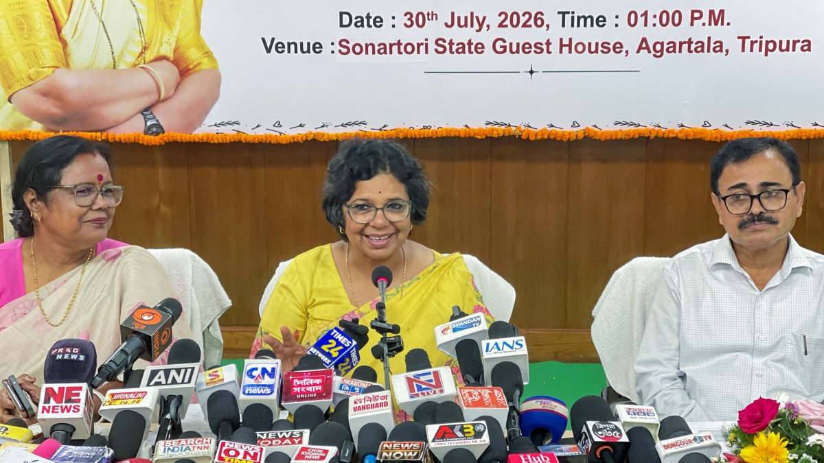 NCW chairperson addresses press conference in Agartala