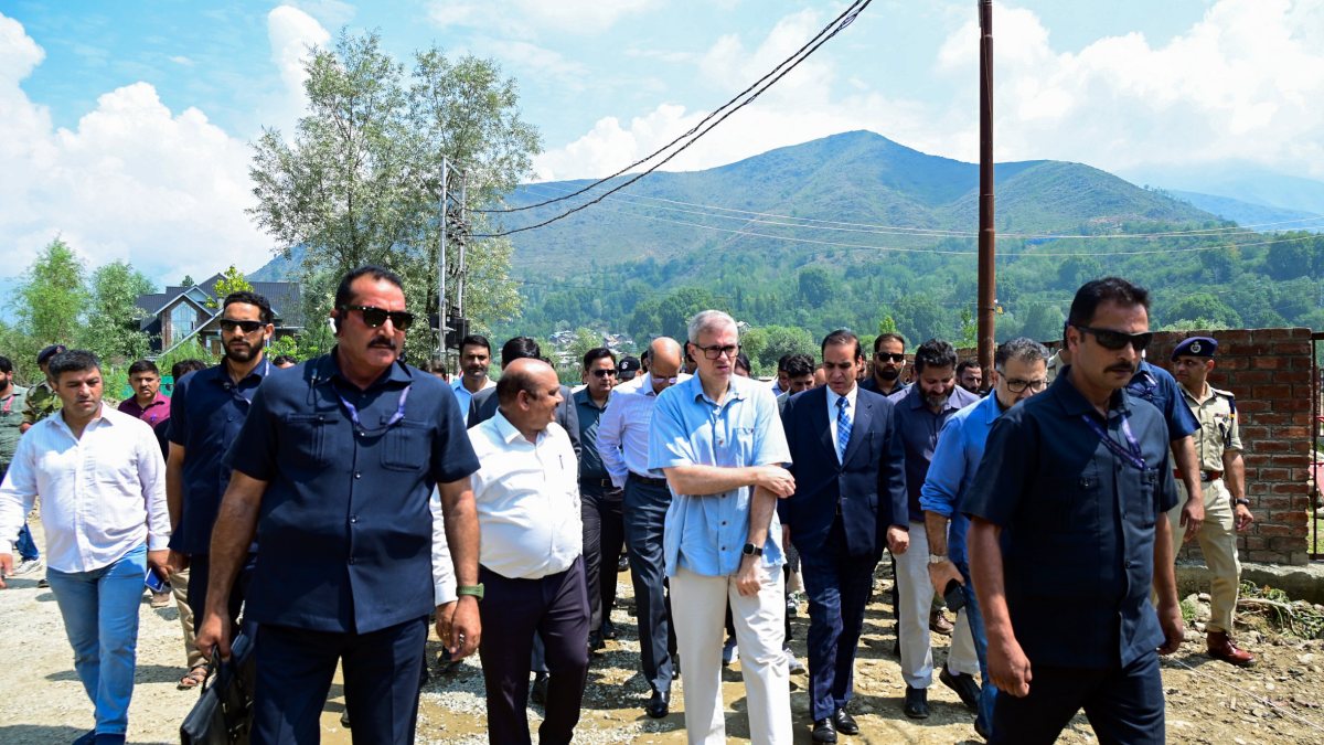 Omar Abdullah visits his Ganderbal constituency