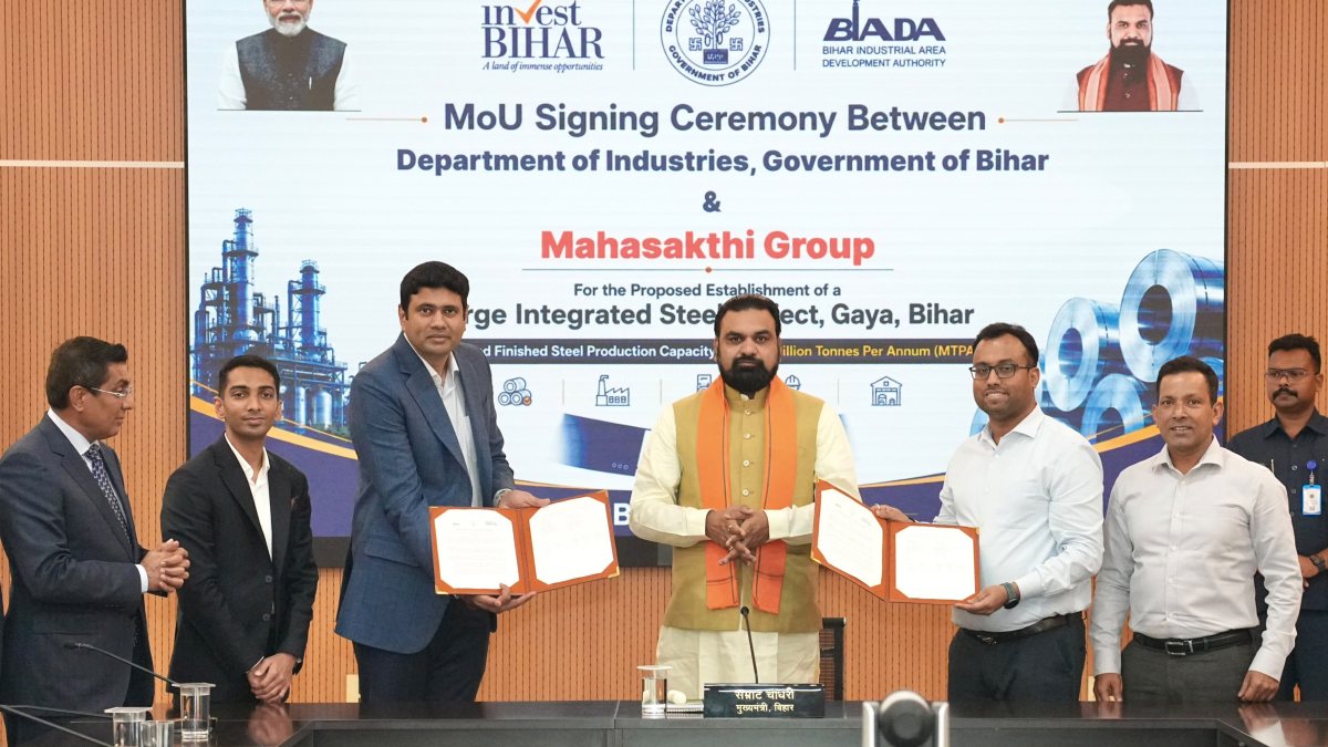 Bihar CM Samrat Choudhary witnesses MoU exchange with Mahashakti Group