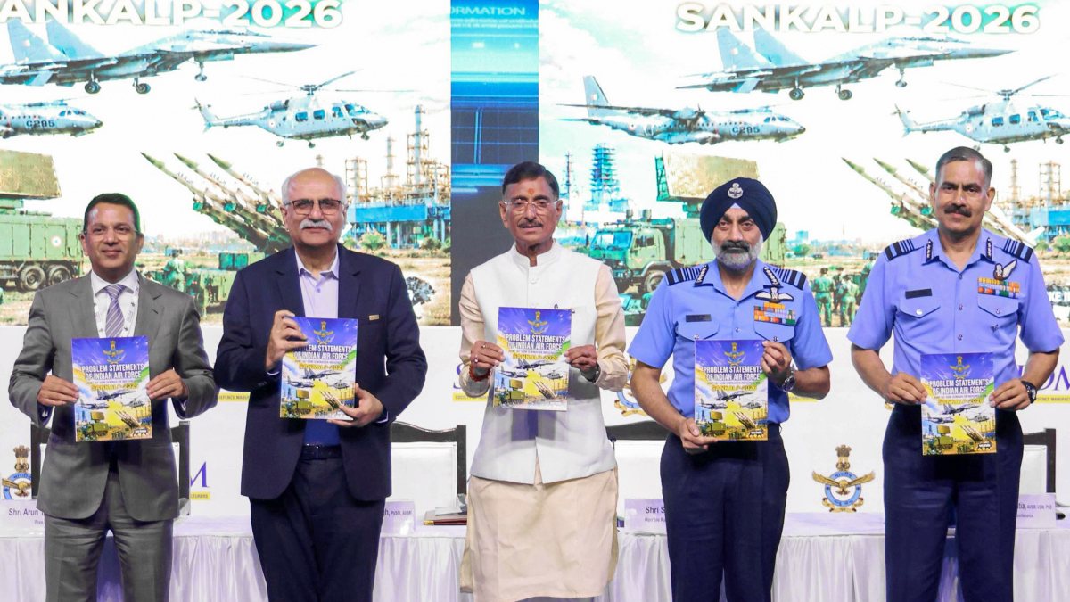 Sanjay Seth launches SANKALP 2026 book for Indian Air Force