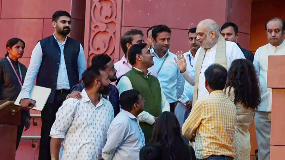 Amit Shah leaves Parliament after monsoon session
