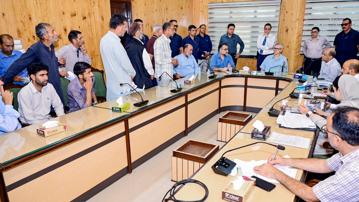 J&K CM Omar Abdullah meets delegations in Ganderbal