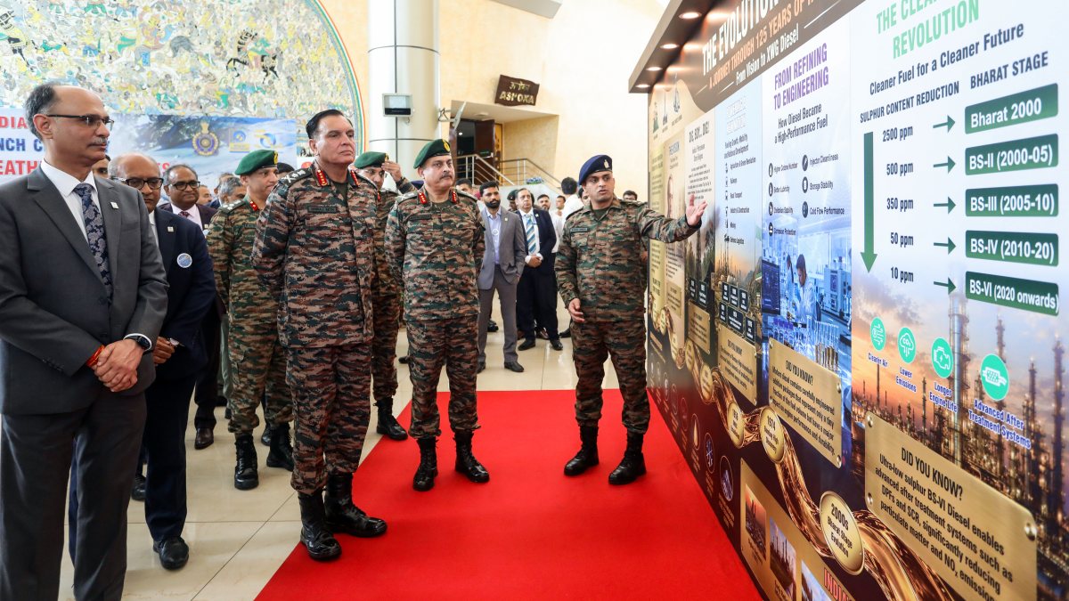 Army chief visits BPCL exhibition after diesel launch in Delhi