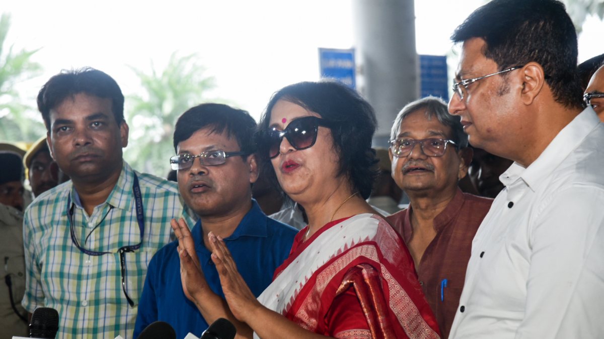 Taslima Nasreen arrives in Kolkata, speaks to media