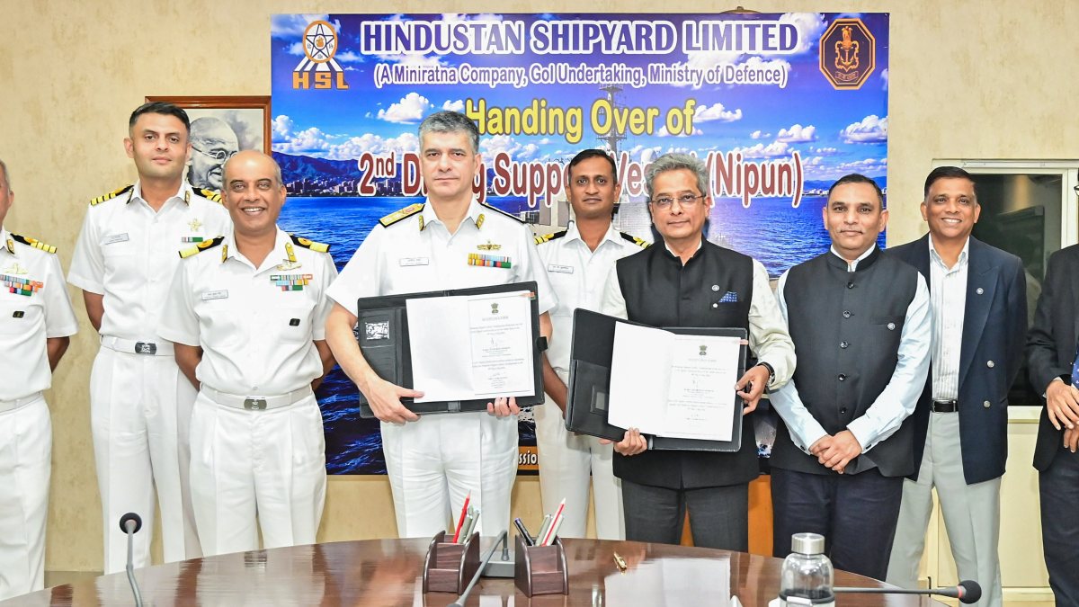 Indian Navy receives second diving support vessel Nipun