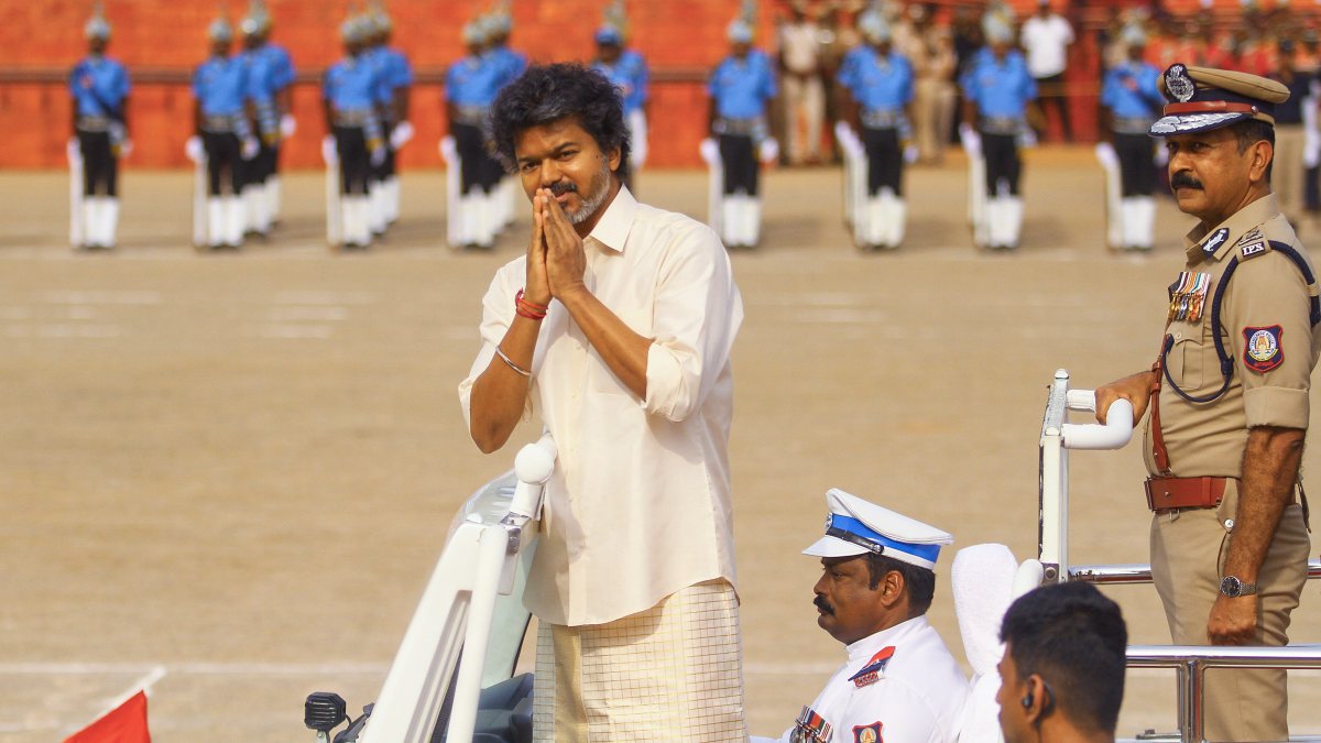 Tamil Nadu CM Vijay receives guard of honour at Police Medal ceremony