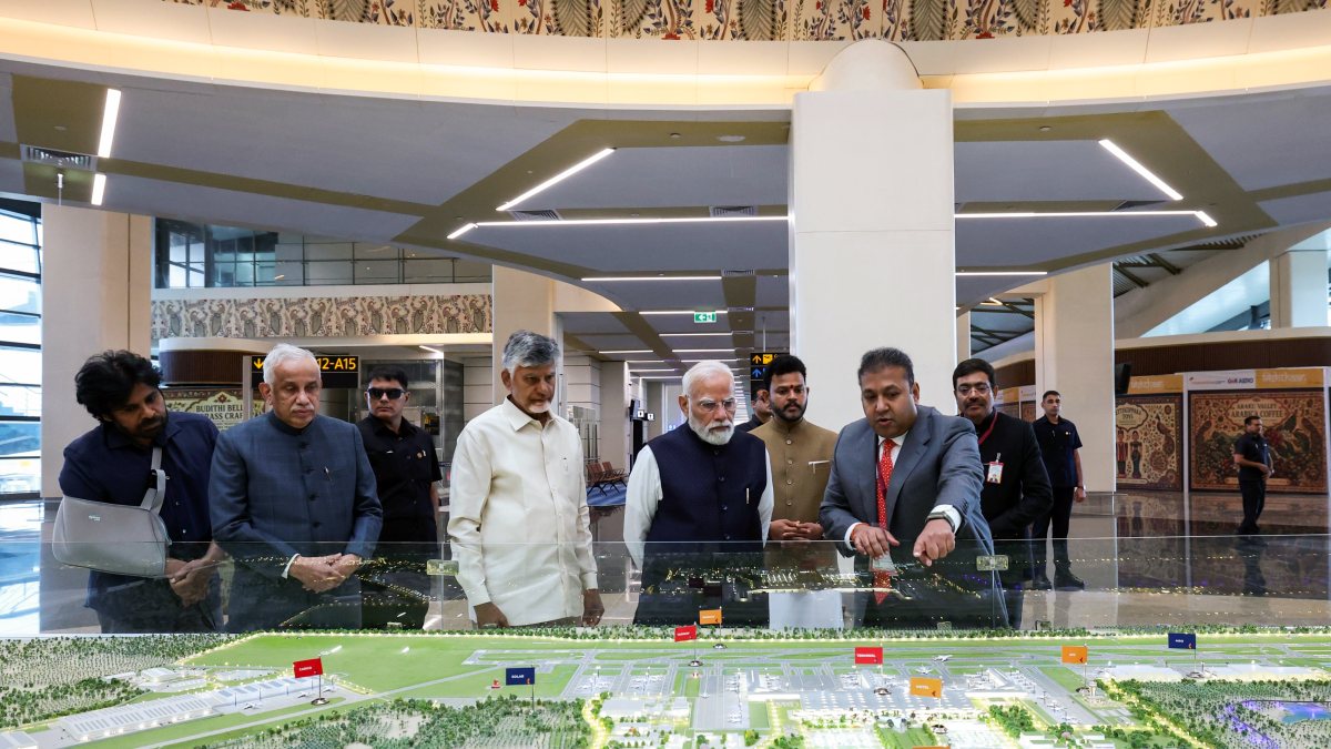 PM Modi reviews Alluri Sitarama Raju airport model in Vizianagaram