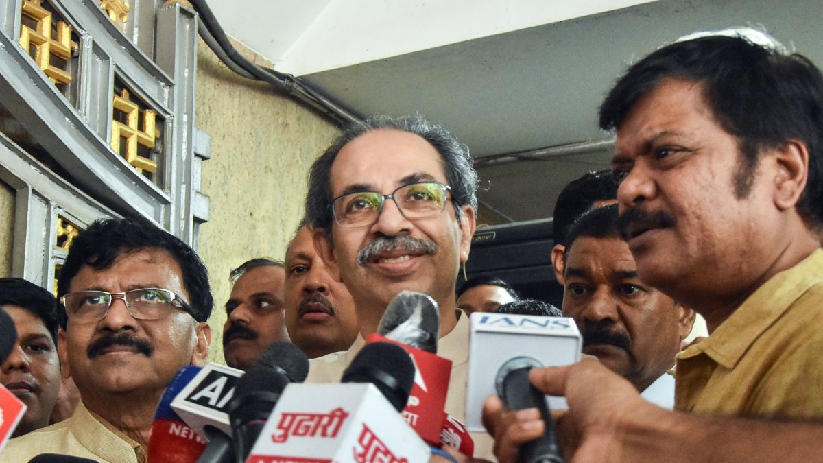 Uddhav Thackeray addresses media in Mumbai