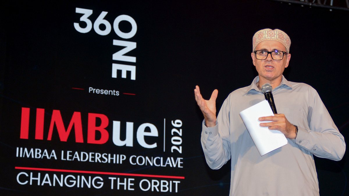 Omar Abdullah addresses IIMBue 2026 conclave in Bengaluru