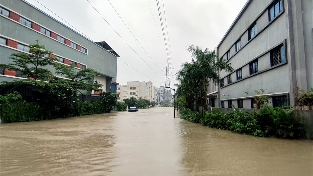Heavy rains flood parts of Surat, submerging Rajhans Texpa