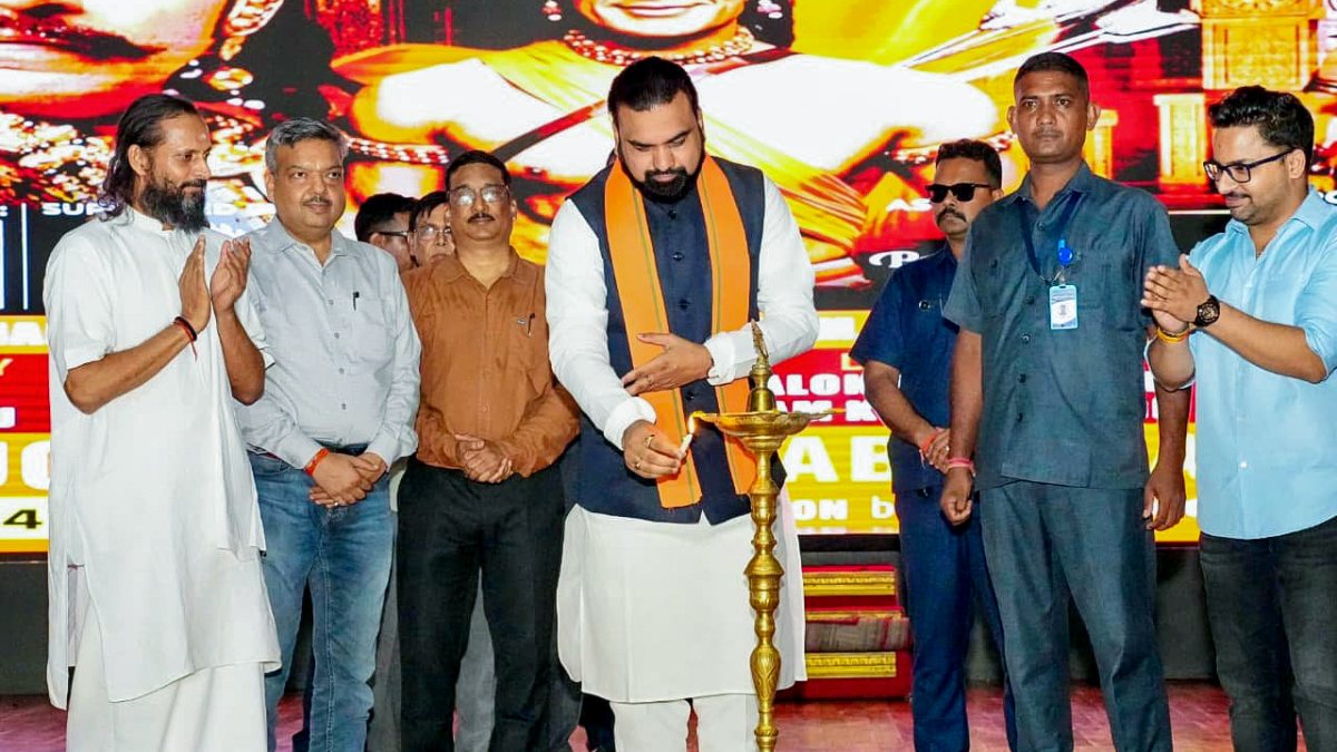 Bihar CM lights lamp at 'Hamare Ram' theatrical event in Patna