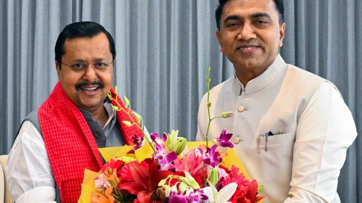 BJP chief Nitin Nabin meets Goa CM Pramod Sawant in Delhi