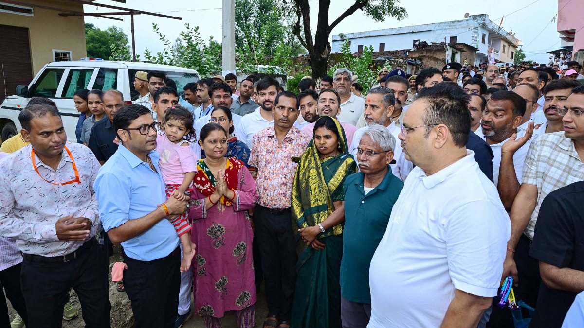 Rajasthan CM Bhajanlal Sharma meets locals during Udaipur morning walk