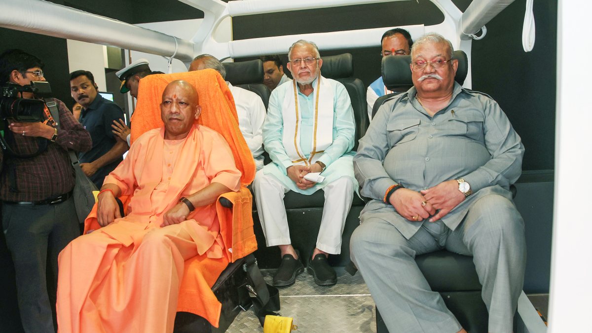 Uttar Pradesh Chief Minister Yogi Adityanath during the unveiling of newly…