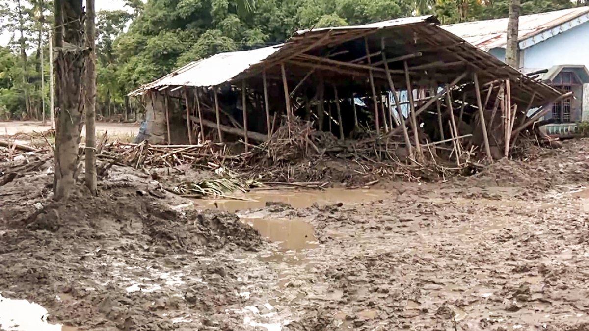Flood damage in Sivasagar's Nepali Khuti area