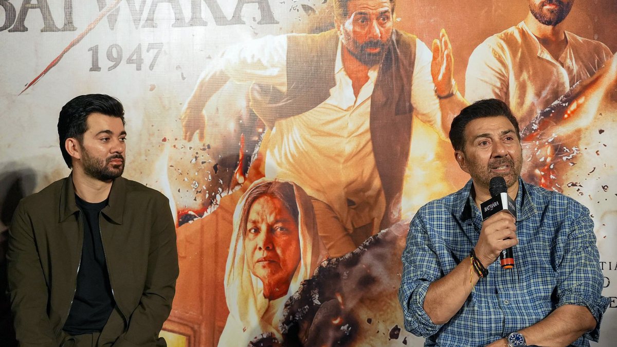 Sunny Deol and Karan Deol promote Batwara 1947 in Patna