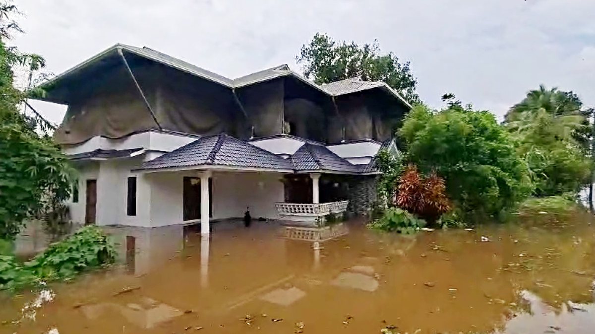 Kerala floods: house submerged in Pathanamthitta