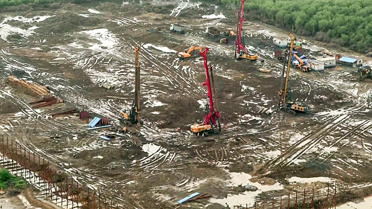 Aerial view of Mumbai Coastal Road North project inspected
