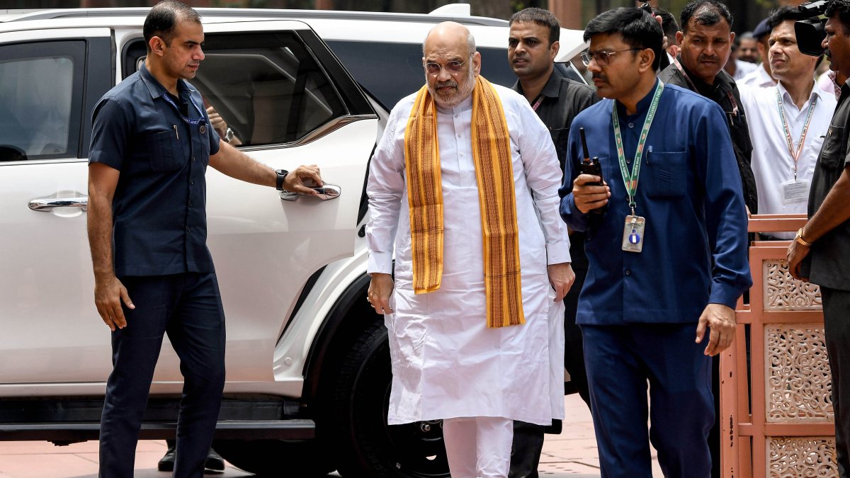 Amit Shah arrives at Parliament for Monsoon Session