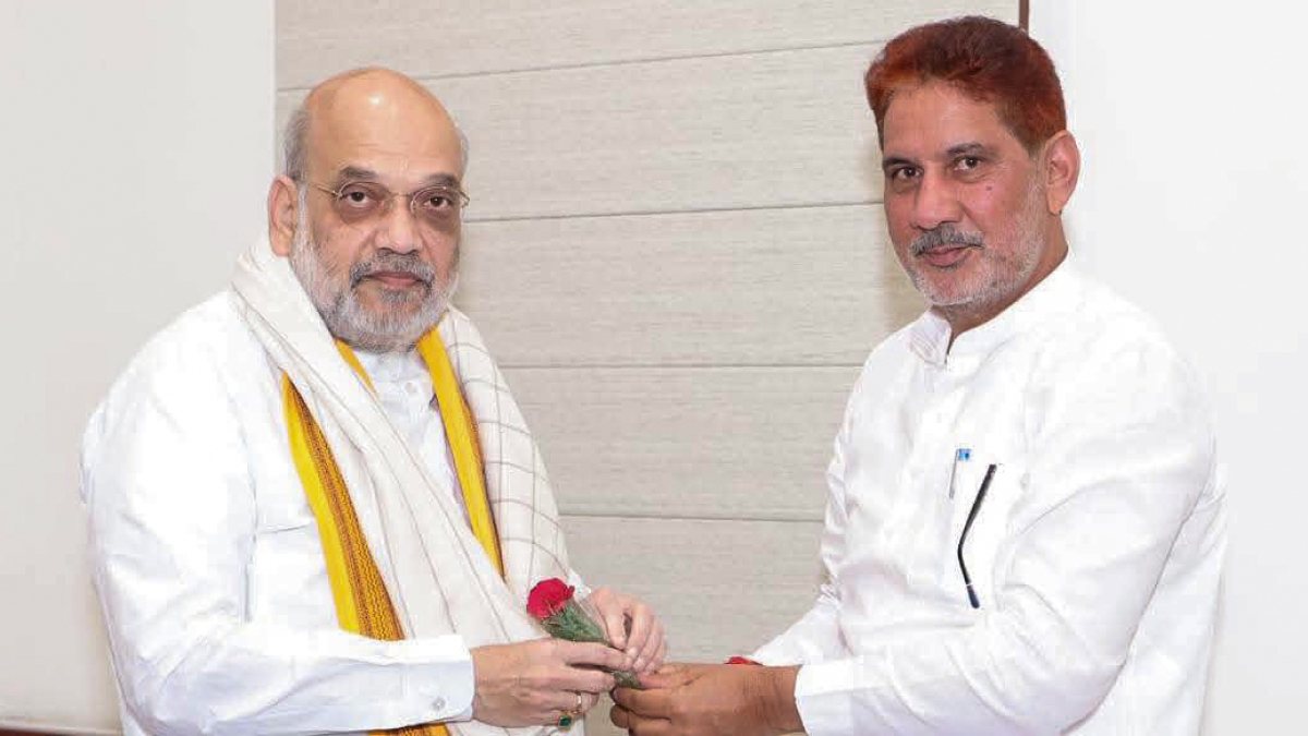 Amit Shah meets Rajya Sabha MP Subhash Barala in Delhi