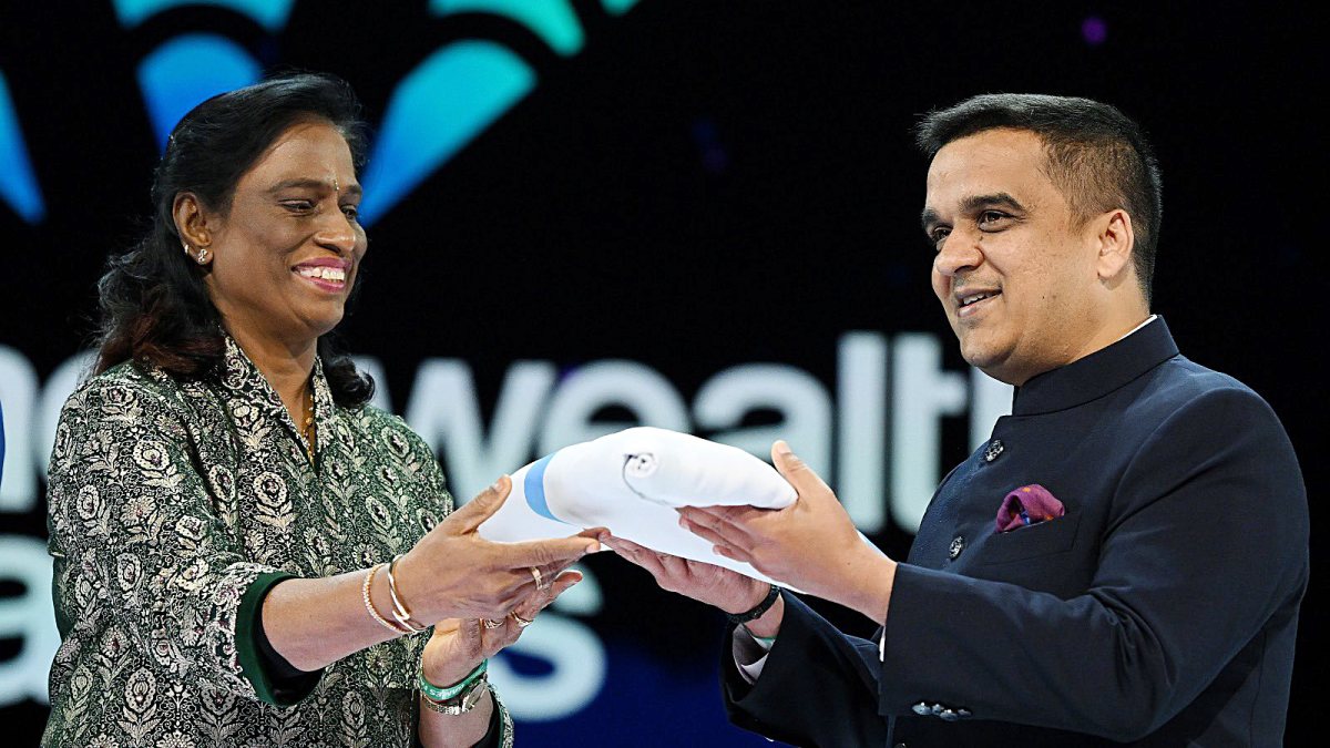 Gujarat deputy CM, PT Usha receive Commonwealth Games flag in Glasgow