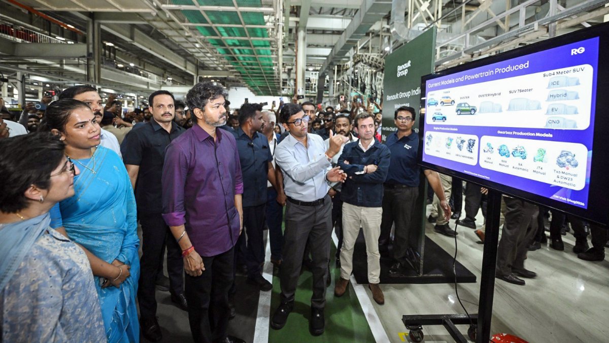 Tamil Nadu CM Vijay reviews Renault plant operations in Kanchipuram