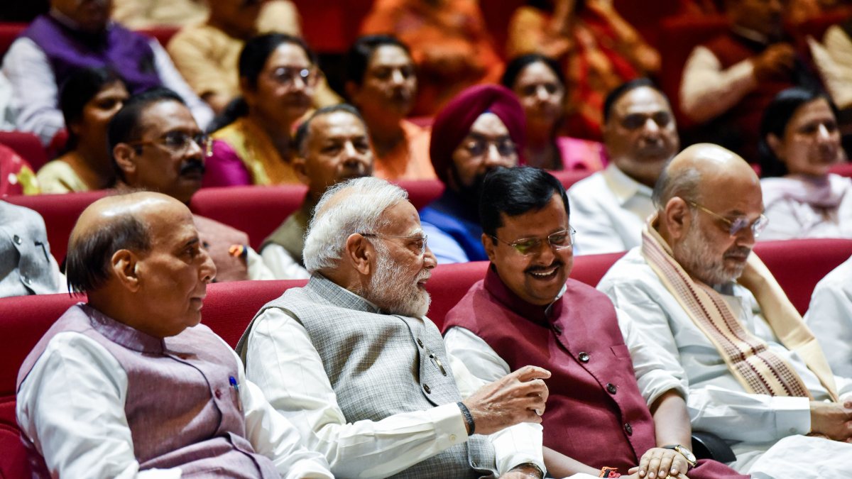NDA leaders gather for parliamentary party meeting in Delhi