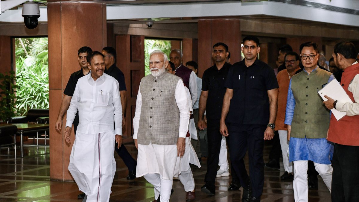 Modi attends NDA parliamentary party meeting in New Delhi